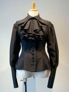 Gothic Lolita Blouses Black Long Sleeves Ruffles Lolita Top Lolita Shirt