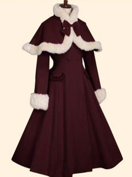 Sweet Lolita Coats Olive Butterfly Overcoat Cloak Synthetic Lolita Outwears