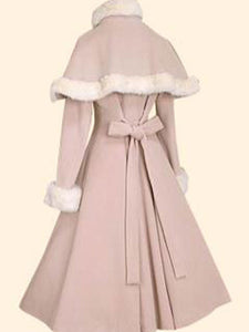 Sweet Lolita Coats Olive Butterfly Overcoat Cloak Synthetic Lolita Outwears