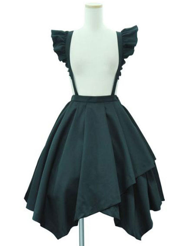 Sweet Lolita SK Black Cascading Ruffles Lolita Skirts