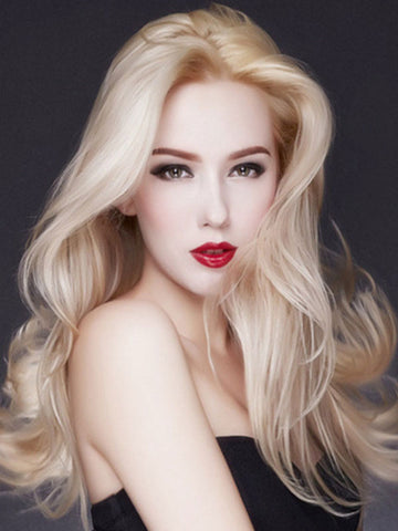 Long Lolita Wig Heat Resistant Fiber Blonde Lolita Hair Wigs