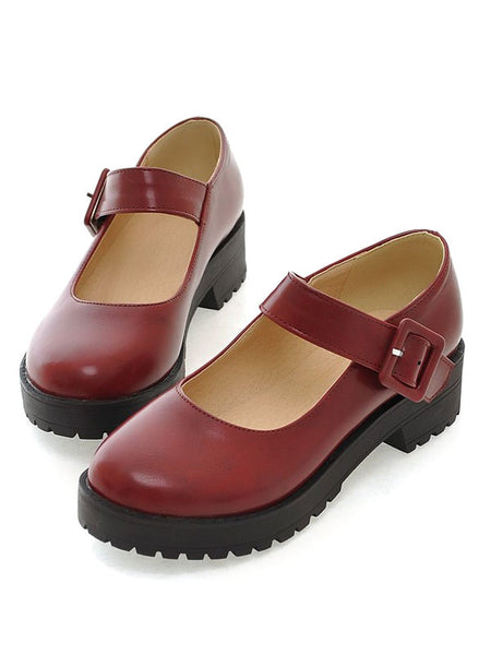 Lolita Footwear PU Leather Puppy Heel Round Toe Lolita Shoes