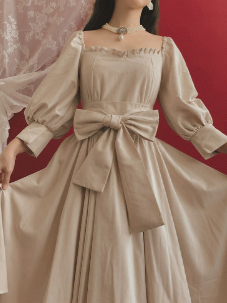 Classic Lolita OP Dress Puff Sleeves Lolita Vintage One Piece Swing Dresses