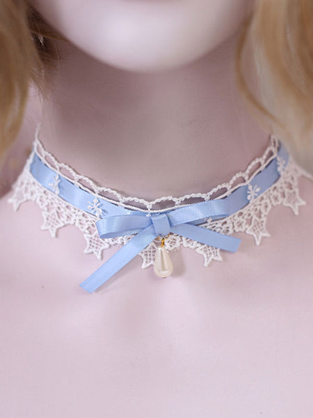 Sweet Lolita Necklace Bows Lace Choker