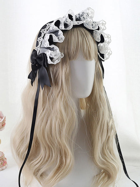 Sweet Lolita Headdress Lace Bows Headband Headwear
