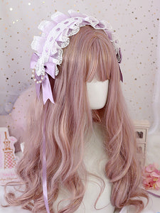 Sweet Lolita Headdress Blue Lace Bows Lace Headband Headwear Lolita Hair Accessories