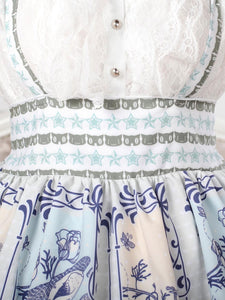 Multicolor Print Hime Polyester Lolita Skirt for Women