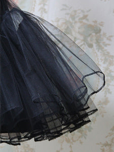 Black White A-line Organza Lolita Petticoat