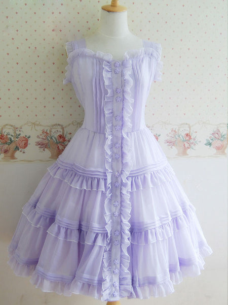 Sweet Buttons Polyester Lolita Dress