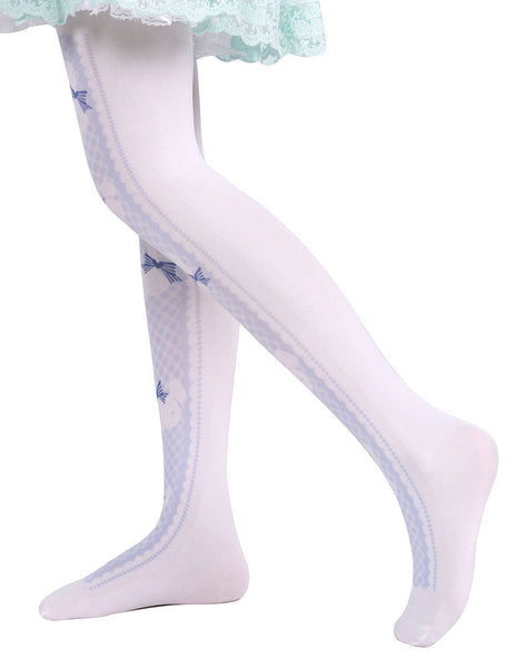 Sweet Lolita Stockings Lilac Printed Lolita Knee High Socks