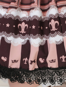 Angle Chocolate Lace Lolita Skirt
