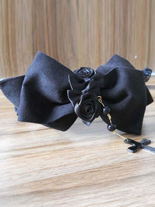 Black Lace Flower Bow Synthetic Lolita Hair Accessories