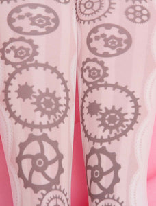 Sweet Lolita Socks Light Pink Printed Lolita Stocking