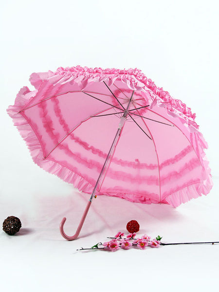 Classic Lolita Parasol Ruffle Frill Nylon Lolita Parasol