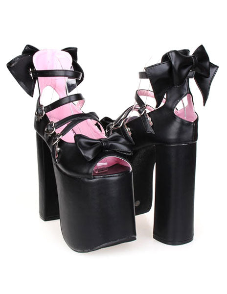 Bows Decor Platform Lolita High Heels