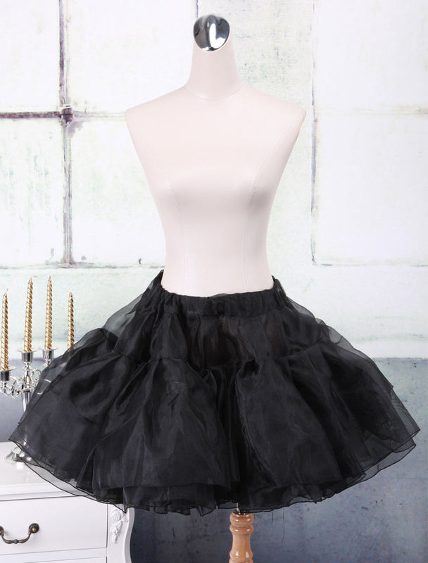Black Organza A-line Lolita Petticoat