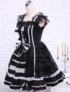 Bandage Lace Cotton Gothic Lolita Dress