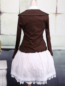Classic Pockets Long Sleeves Cotton Lolita Outfits