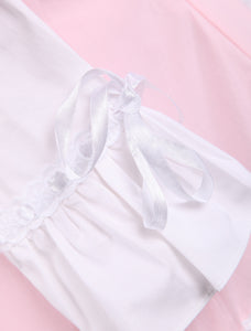 Cotton Pink And White Lace Classic Lolita Dress