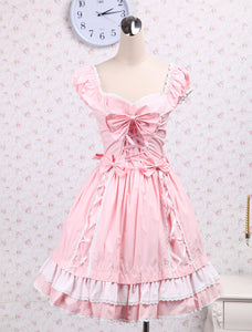 Cotton Pink Bow Lolita Dress