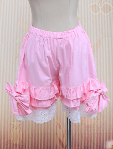 Cotton Pink Lace Lolita Bloomers