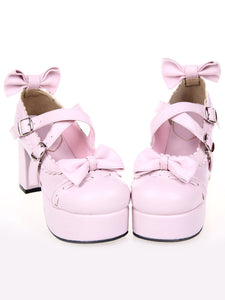 Glorious White High Heels Platform PU Womens Lolita Shoes