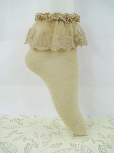 Lovely Lolita Ankle Socks Lace Trim
