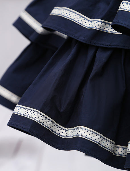 Pure Cotton Straps Neck Lolita Skirt