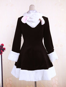 Black Wool Girls Lolita Overcoat