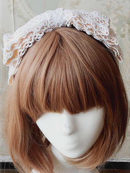 White Lolita Hairband Lace Chic Hair Accessories
