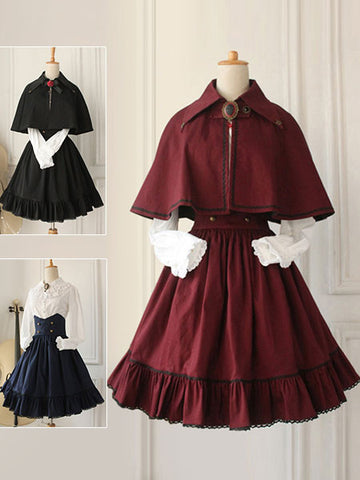 Gothic Lolita Dress Military Lolita Cross Regression Victorian Vintage SK Lolita Skirt