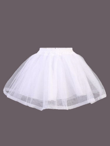 White Lolita Skirt SK Net Tiered Flare Lolita Underskirts