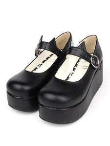 Gothic Lolita Shoes Black Platform Mary Jane Lolita Shoes With Cat Ear
