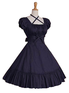 Sweet Lolita Dress OP Burgundy Short Sleeve Lolita One Piece Dress