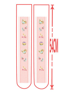 Sweet Lolita Stockings Pink Printed Lolita Knee High Socks