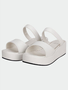 Matte White Lolita Platform Sandals Slippers