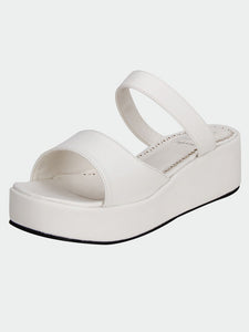 Matte White Lolita Platform Sandals Slippers