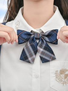 Academic Lolita Accessories Navy Bows Polyester Miscellaneous Sweet Bowknot Cravat