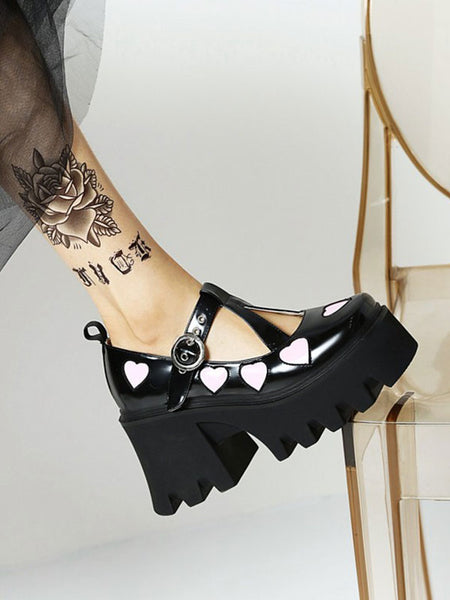 Academic Lolita Footwear White Round Toe PU Leather Lolita Shoes