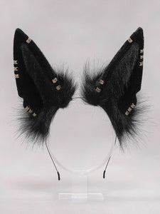 Black Lolita Accessories Animal Ears Polyester Fiber Miscellaneous