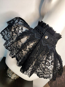Black Lolita Chocker Bows Lace Accessory Polyester Fiber Miscellaneous Lolita Accessories
