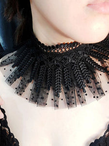 Black Lolita Chocker Lace Accessory Polyester Fiber Miscellaneous Lolita Accessories