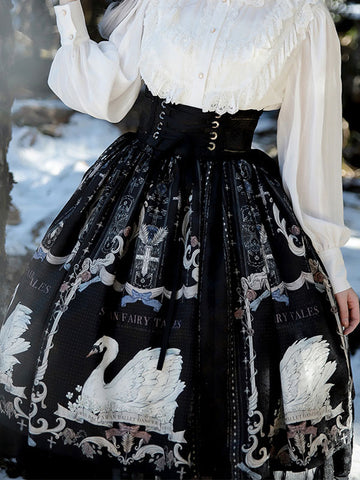 Black Lolita Girdle Lace Polyester Miscellaneous Lolita Accessorie