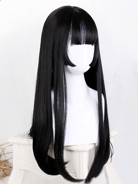 Black Lolita Wig Long Heat-resistant Fiber Lolita Accessories