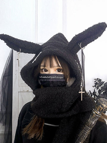 Black Punk Lolita Hat Cross Polyester Lolita Accessories