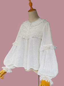 Classic Lolita Blouses Infanta White Long Sleeves Lolita Shirt