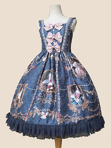 Classic Lolita JSK Dress Infanta Bride Dark Green Sleeveless Lace Sweet Lolita Jumper Skirts
