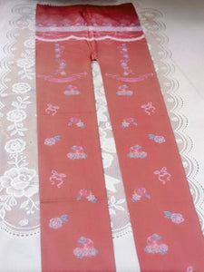 Classic Lolita Socks Infanta Deep Blue Spandex Floral Print Lolita Accessories