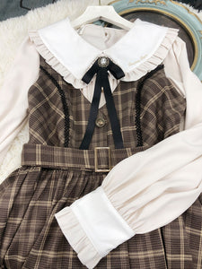 Classical Lolita Dress Polyester Sleeveless Lolita Dresses Chocolate