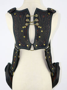 Gothic Lolita Handbag Black PU Leather Rivets PU Leather Backpack Lolita Accessories